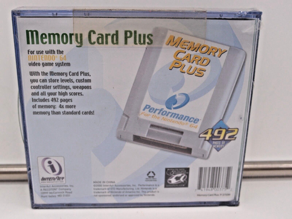Performance Memory Card Plus for Nintendo 64