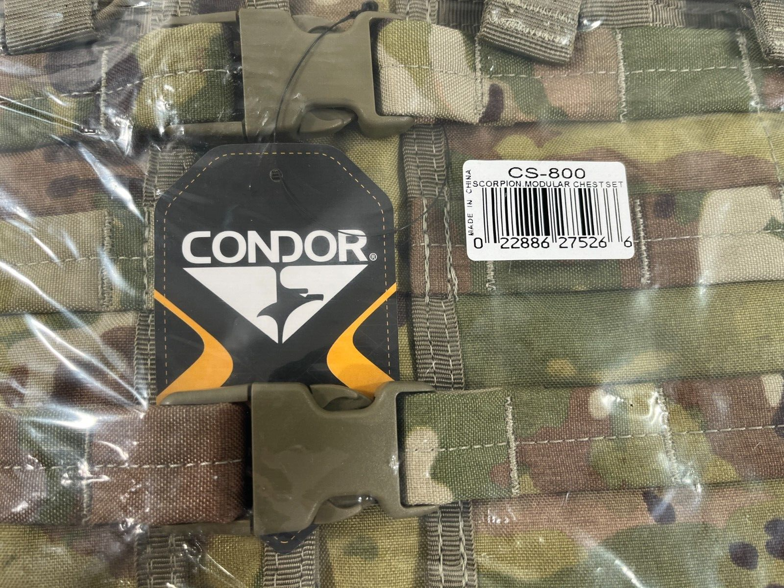 NEW CONDOR SCORPION OCP CS-800 ADJUSTABLE MODULAR CHEST SET 5.56 MAG RIG CARRIER