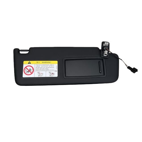 Black Front Sun Visor Panel with Makeup Mirror for VW Golf 7 MK7 Sunshield