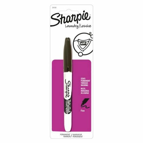 Sharpie Rub-a-Dub Permanent Marker, Fine Point, Black Ink, 1-Count