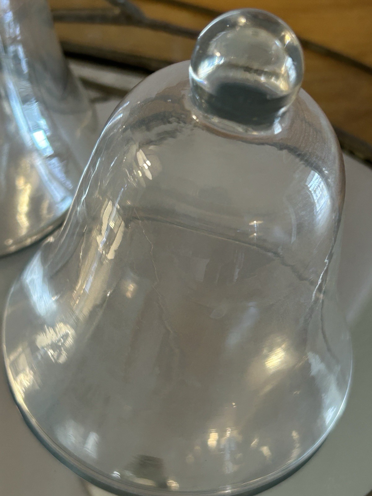 Antique Blown Glass Garden Cloche Dome for Saplings Candles or Kitchen Decor