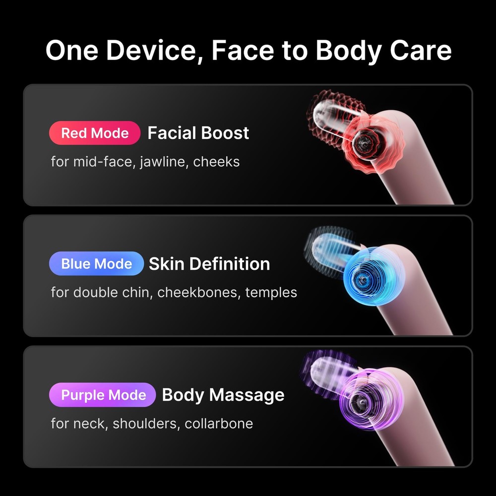 Mini Booster Pro Plus Face Roller Device Set | 2-in-1 Massage Beige