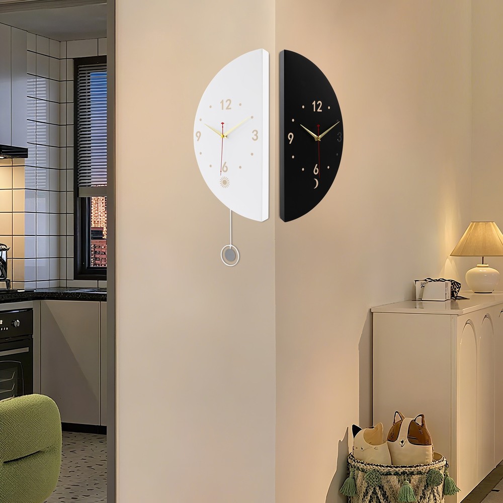 Wall Clock Decoration, Double-sided Corner Wall Clock, Modern Wall Clock