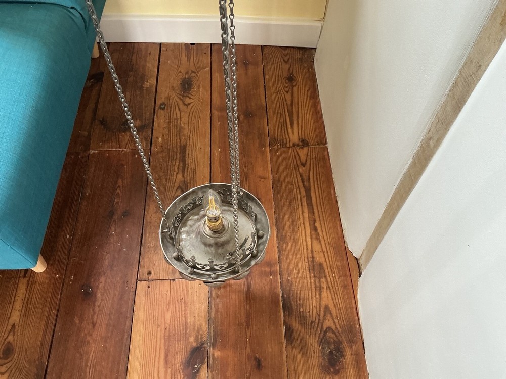Vintage Rise and Fall ceiling vestibule lamp