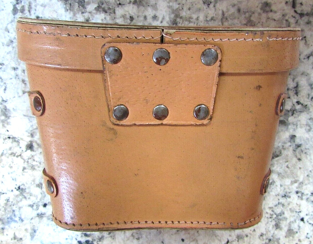 VINTAGE Vernon leather Binoculars/ Case Blk GOOD CONDITION