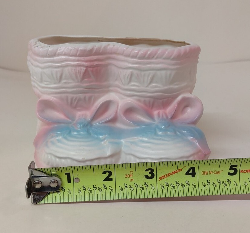 Ceramic Baby Booties Planter Vase Decor