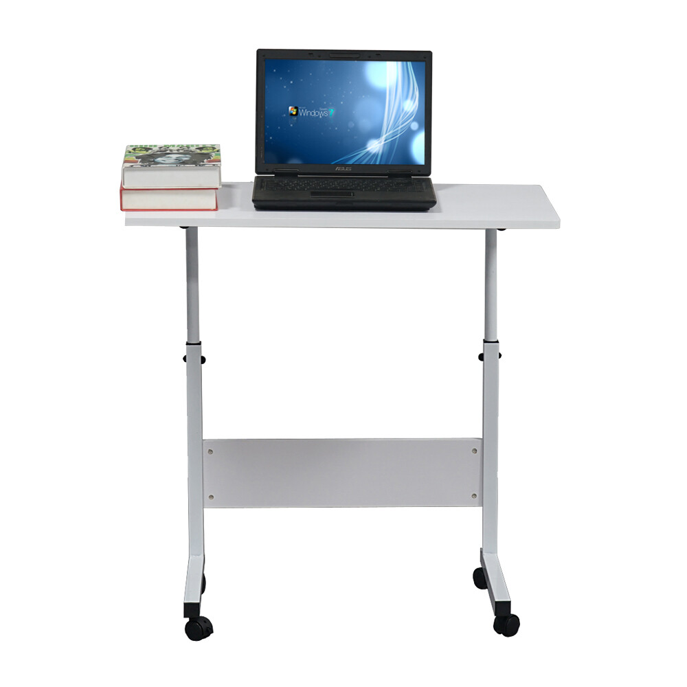 Removable  Chipboard & Steel Side Table with Baffle White