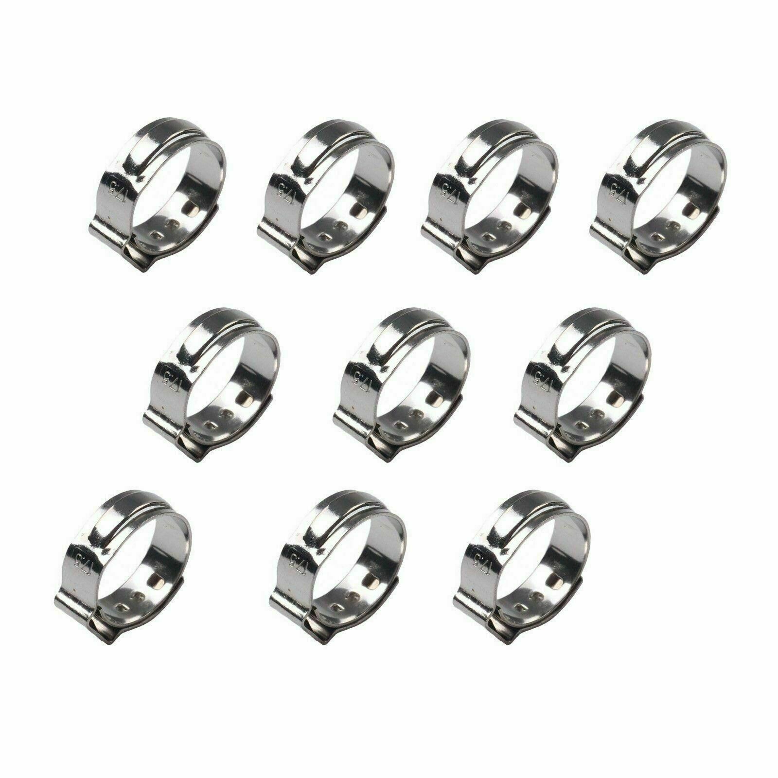 100Pcs 1/2'' PEX Clamp Cinch Rings Crimp Pinch Fittings 304 Stainless Steel