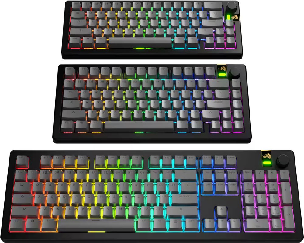 Glorious - GPBT Basics Universal Keycap Set Compatible with Most 100% 85% 80%...