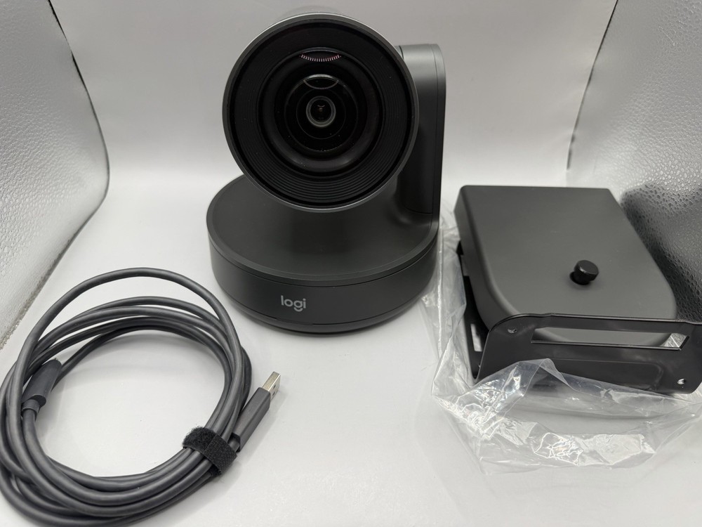 Logitech Rally V-R0010 Video Conferencing Camera With Bracket & Cable Tested!