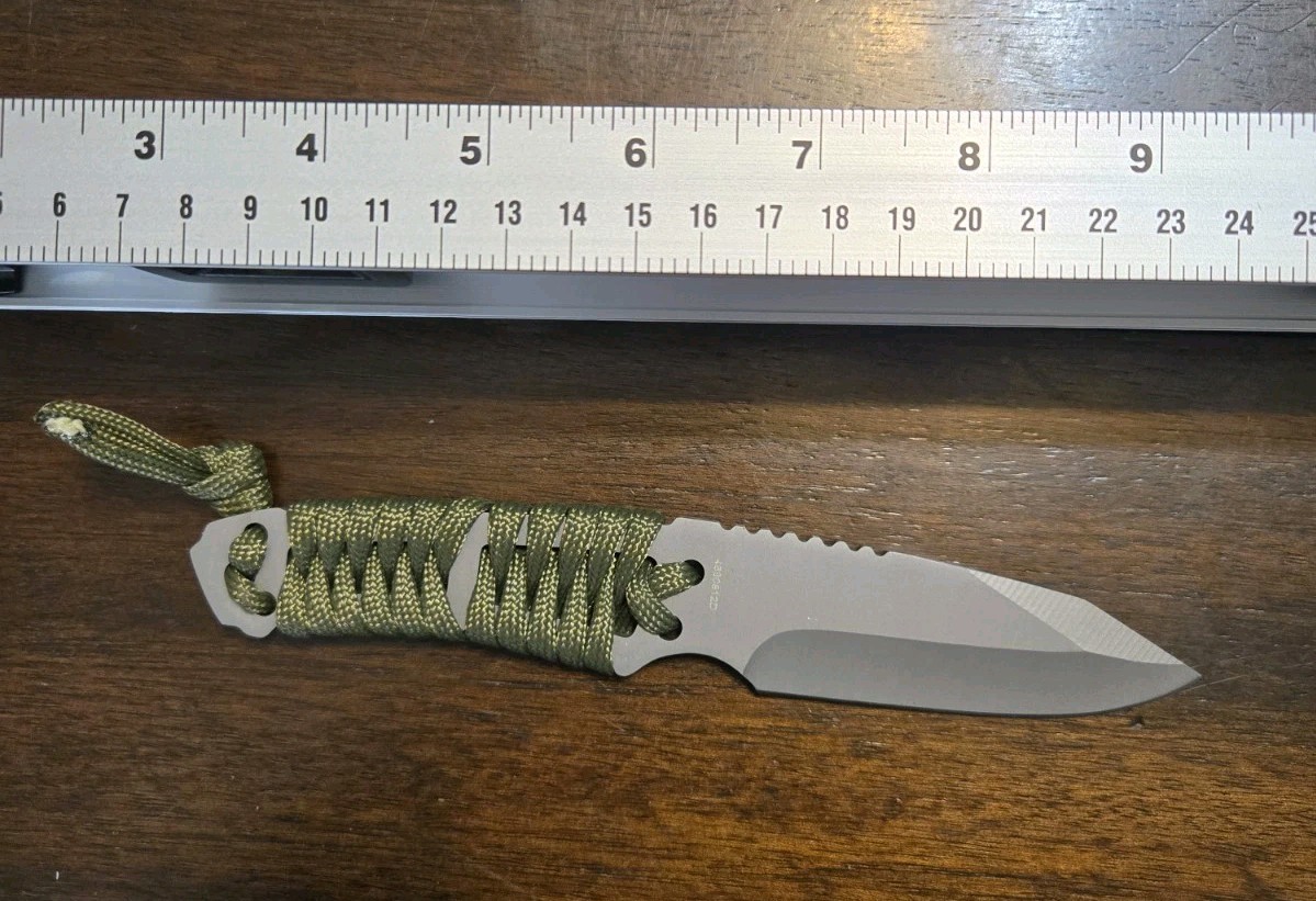 Gerber Bear Grylls Green Paracord Knife & Desert Sheath Full Tang Fixed Blade