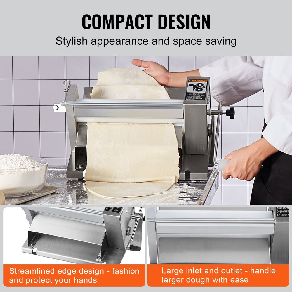 Manual Dough Sheeter Machine Max 1/2" Dough Roller Pastry Press Machine