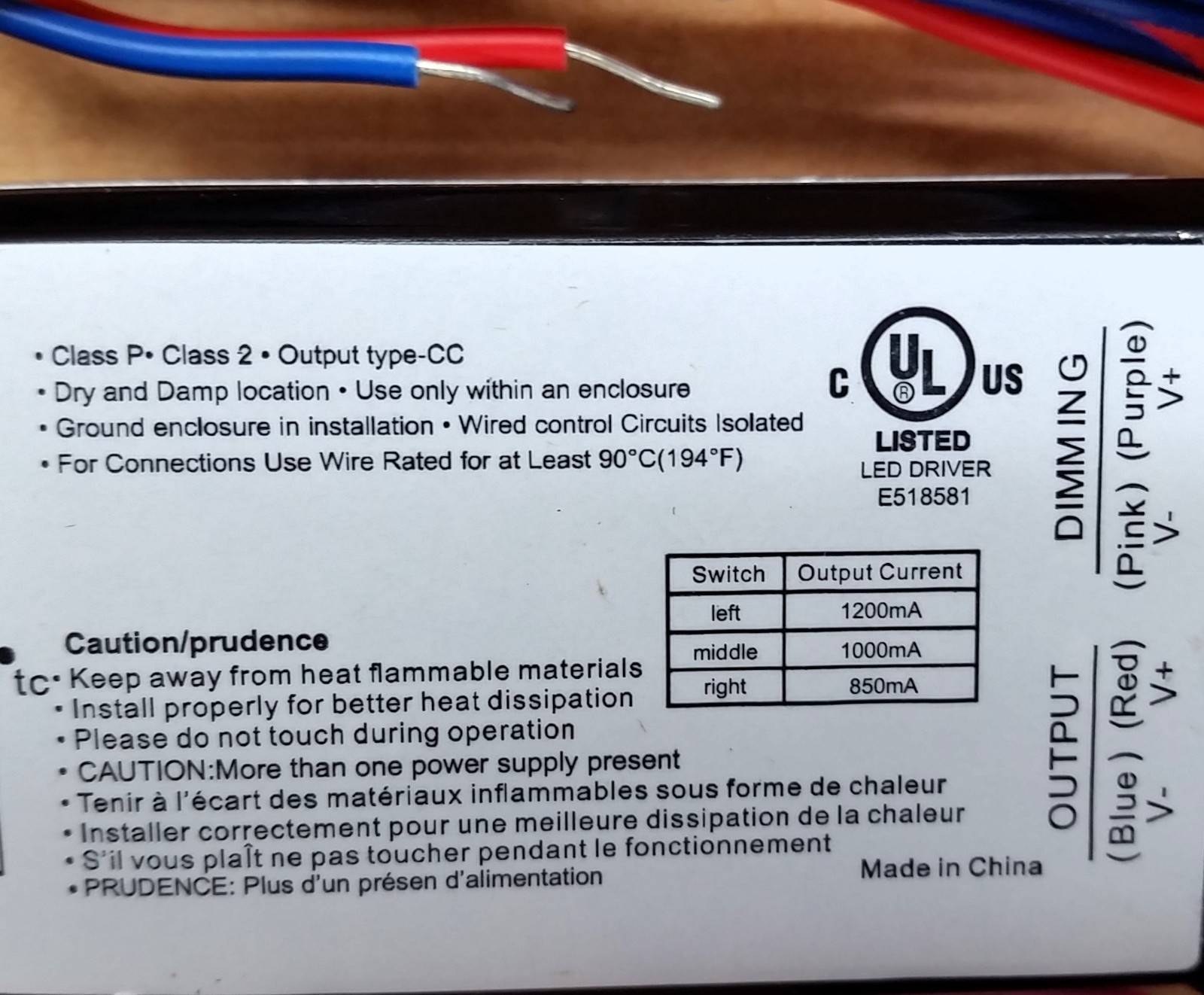SIL50-I1200-120-277-W-D1 D3-R 50W Constant Current Electronic LED Driver