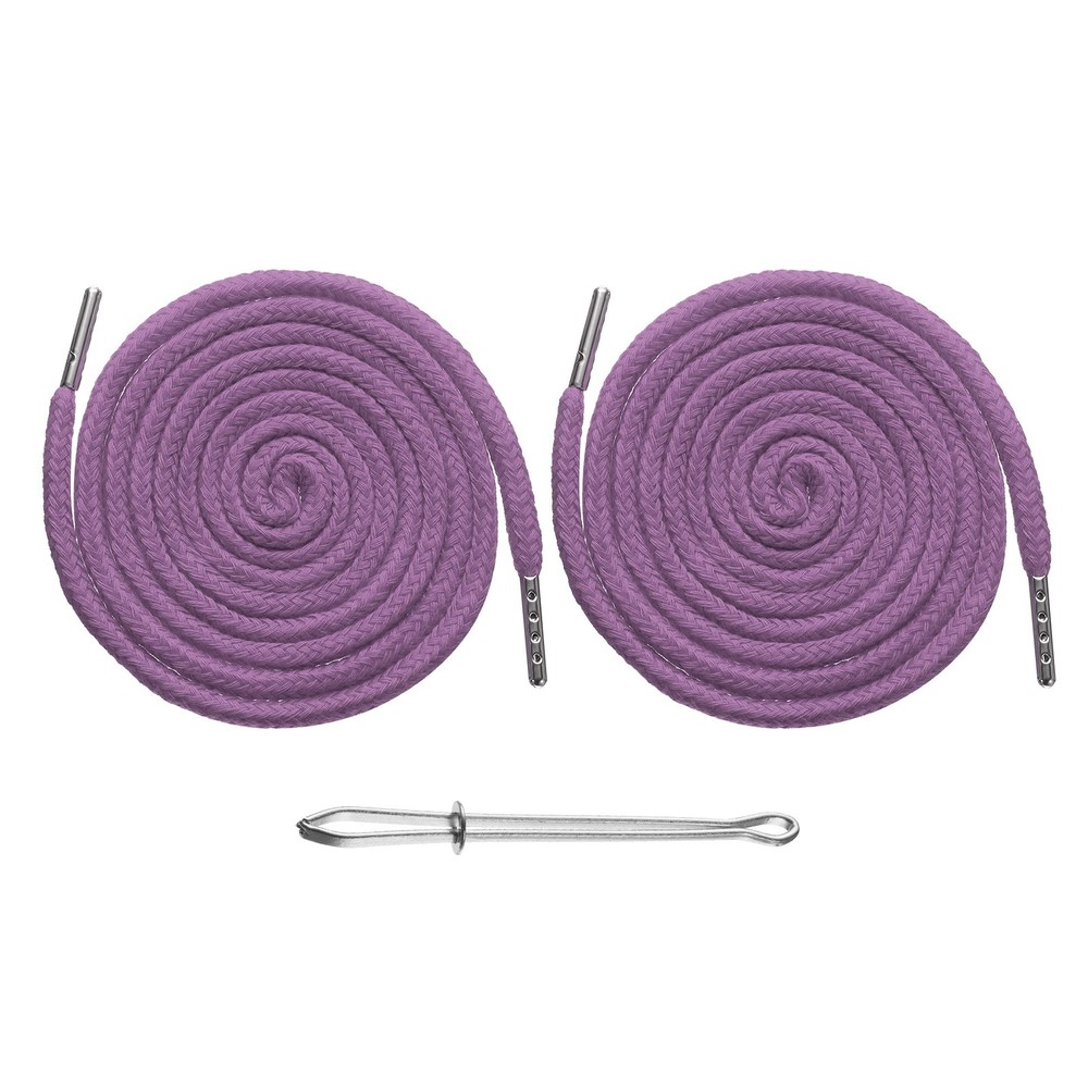 2pcs Drawstring Cords 51" Replacement Drawstring with Threader, Purple