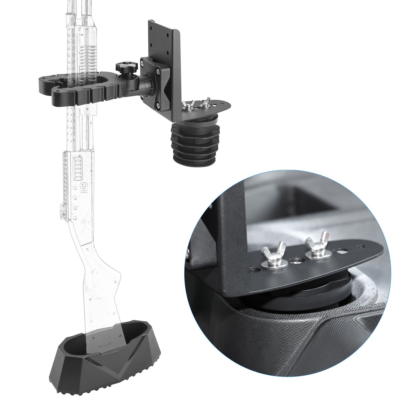 UTV Gun Holder Tool Rack Grip Clamps Rifle Holder For Polaris Ranger XP General