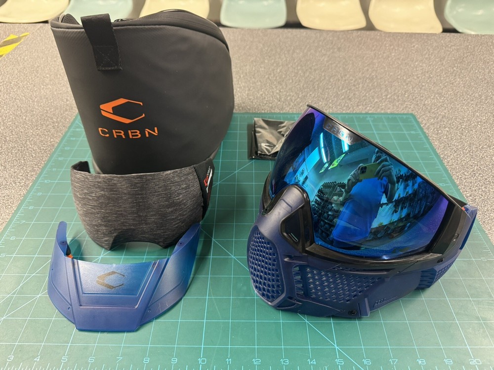 CRBN ZERO paintball goggle system. PRO Navy. MORE Coverage. MINT!
