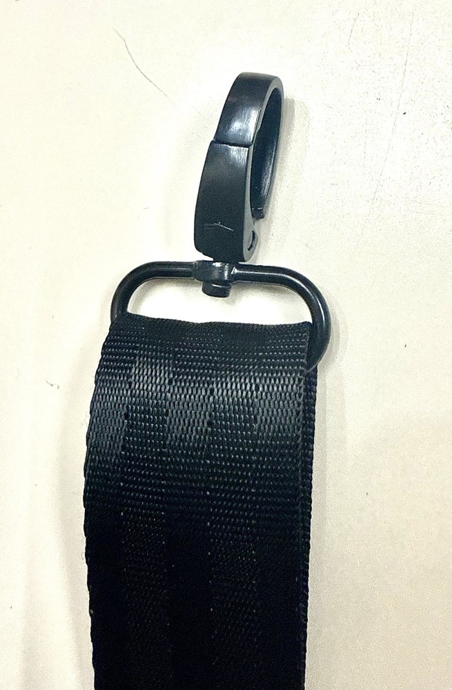 Adjustable Black Nylon Strap With Metal Clasps