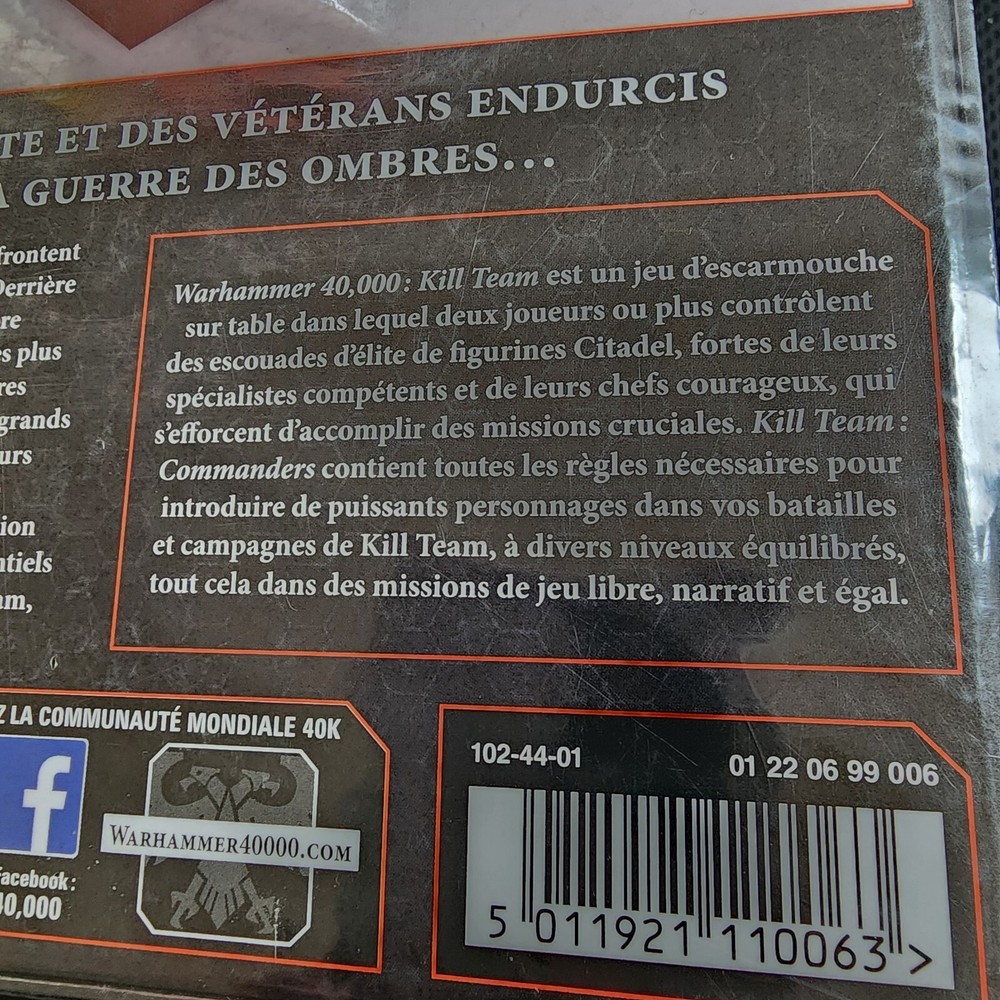 Warhammer 40K Kill Team Commanders Set D'Extension FRENCH LANGUAGE New & Sealed