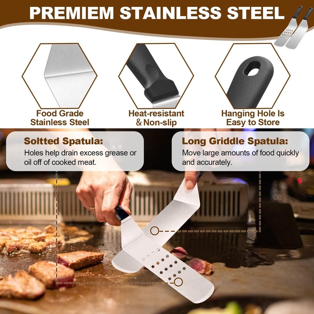 14PCS Griddle Accessories Kit, Flat Top Grill Set for balck