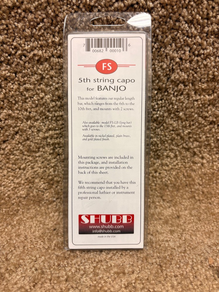 Shubb FS Banjo 5th String Capo