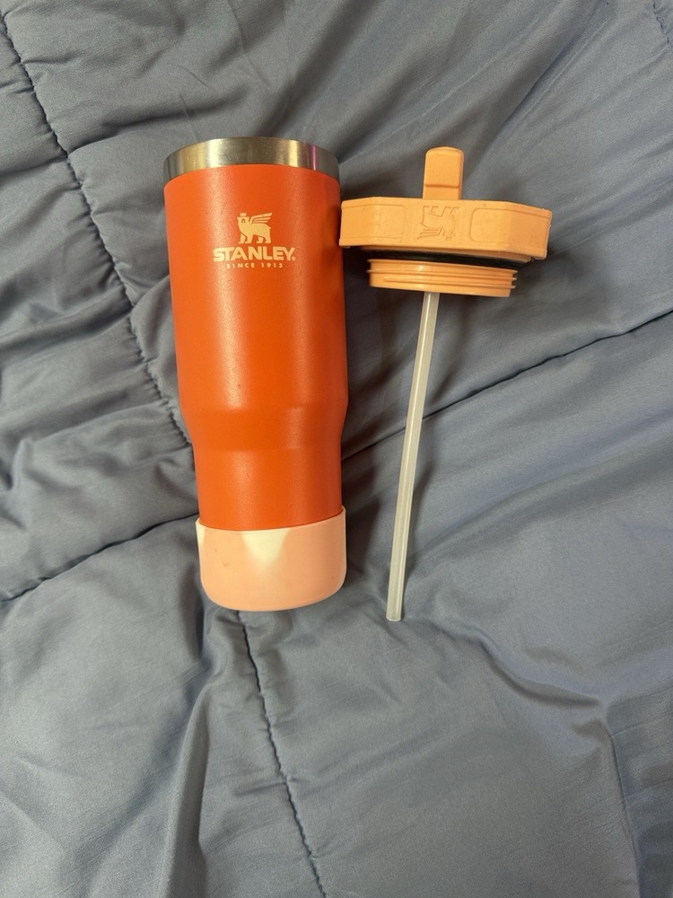 30oz Orange Stanley Water Bottle With Boot