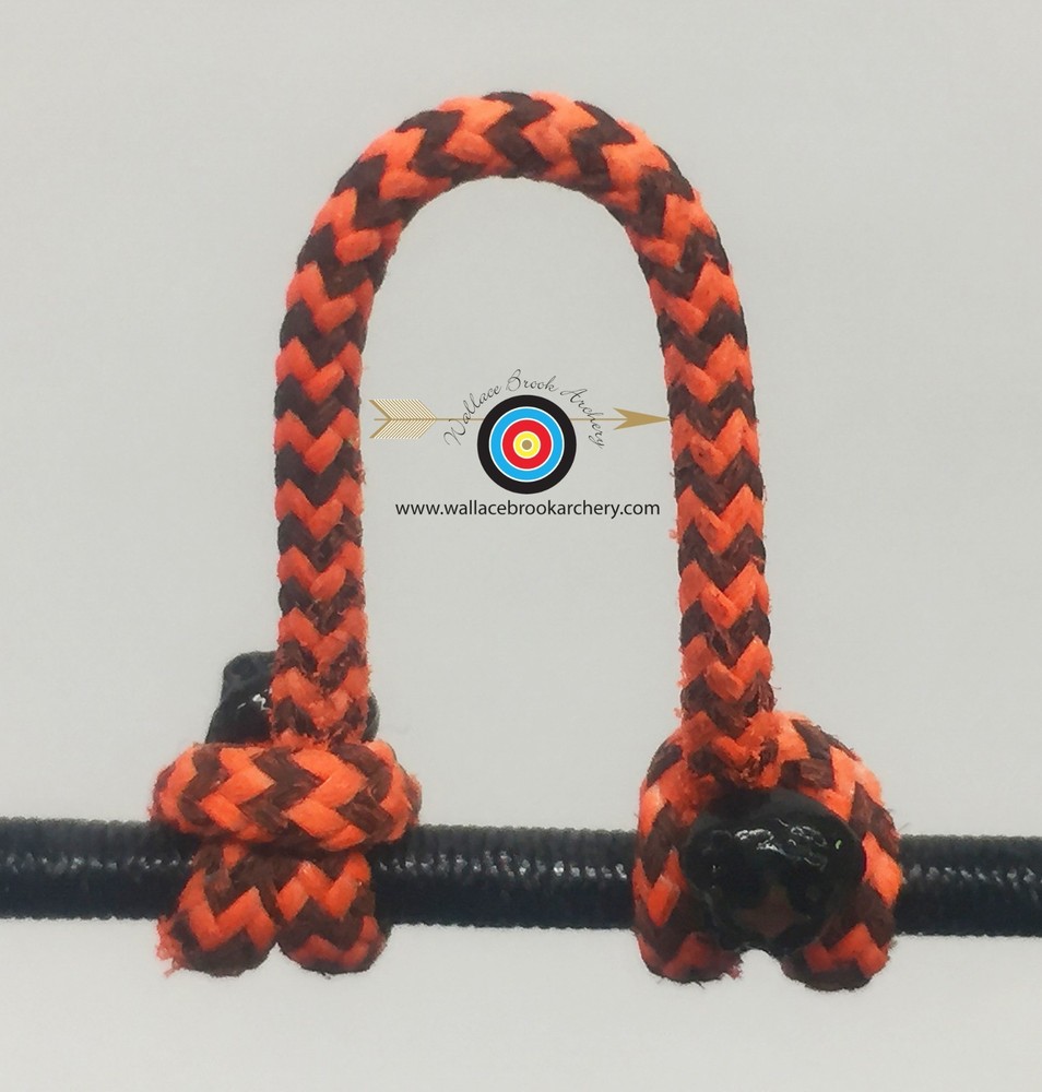 5' BCY Flo Orange/Black Speckled D Loop Rope Archery Bowstring Rope Drop Away