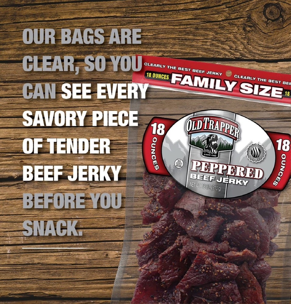 Old Trapper Peppered Beef Jerky, 18 oz.