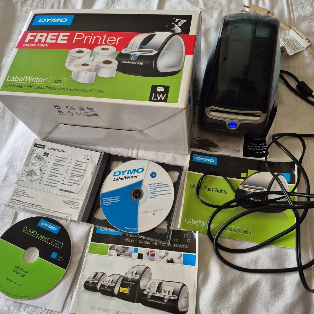 DYMO LABLE WRITER 400 COMPLETE WORKING GREAT CLEAN