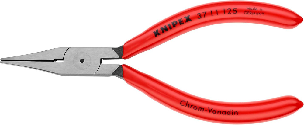 KNIPEX - 37 11 125 Tools - Electronics Gripping Pliers, Flat Wide Tips (3711125)