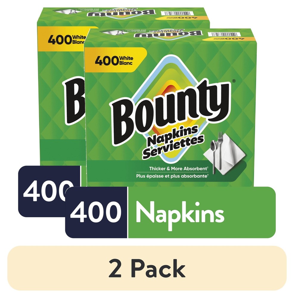 Paper Napkins, White, 400 Count