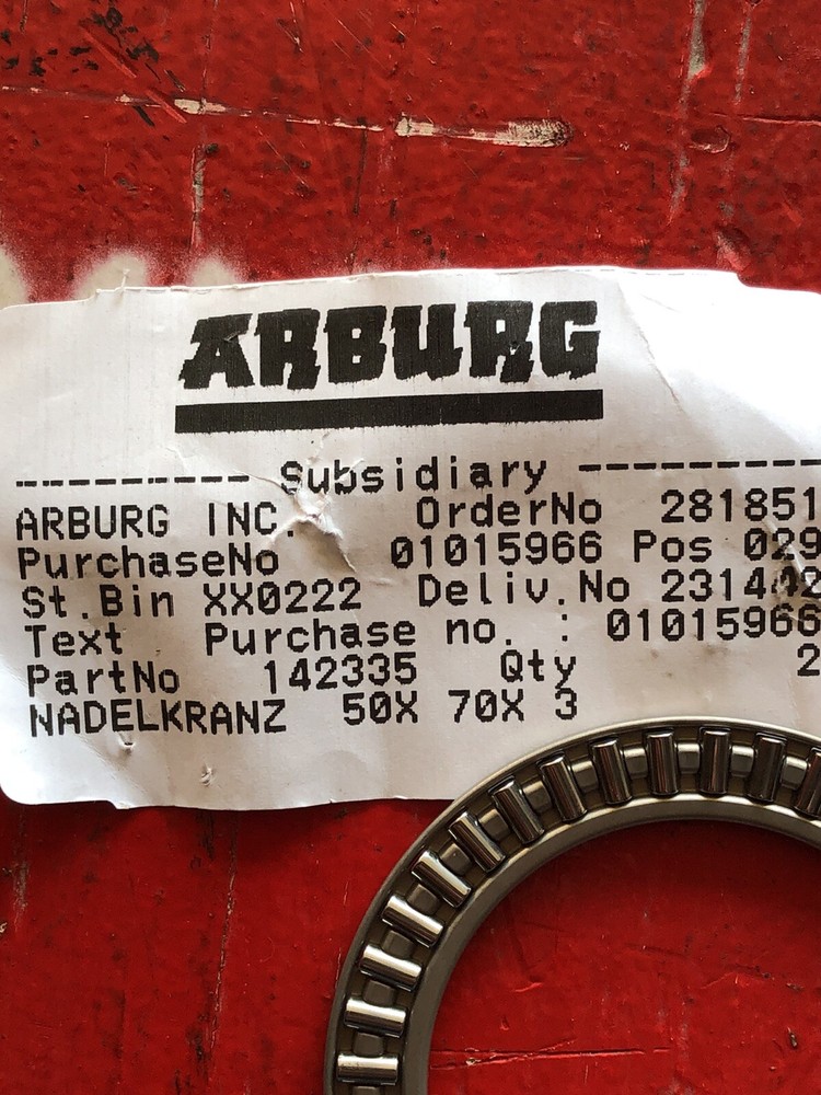 Arburg Thrust Bearing 142335