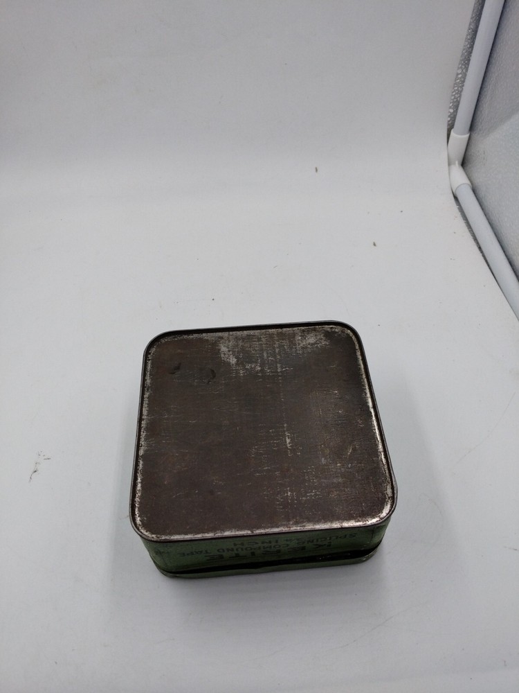 Green Kerite Splicing Compound Tape Advertising Empty Tin Decor