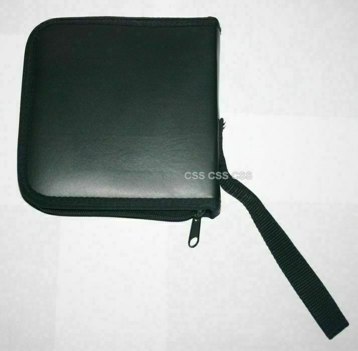 CD DVD Disc Holder Protector Carry Case Black Sleeves Inserts Padded Cushioned