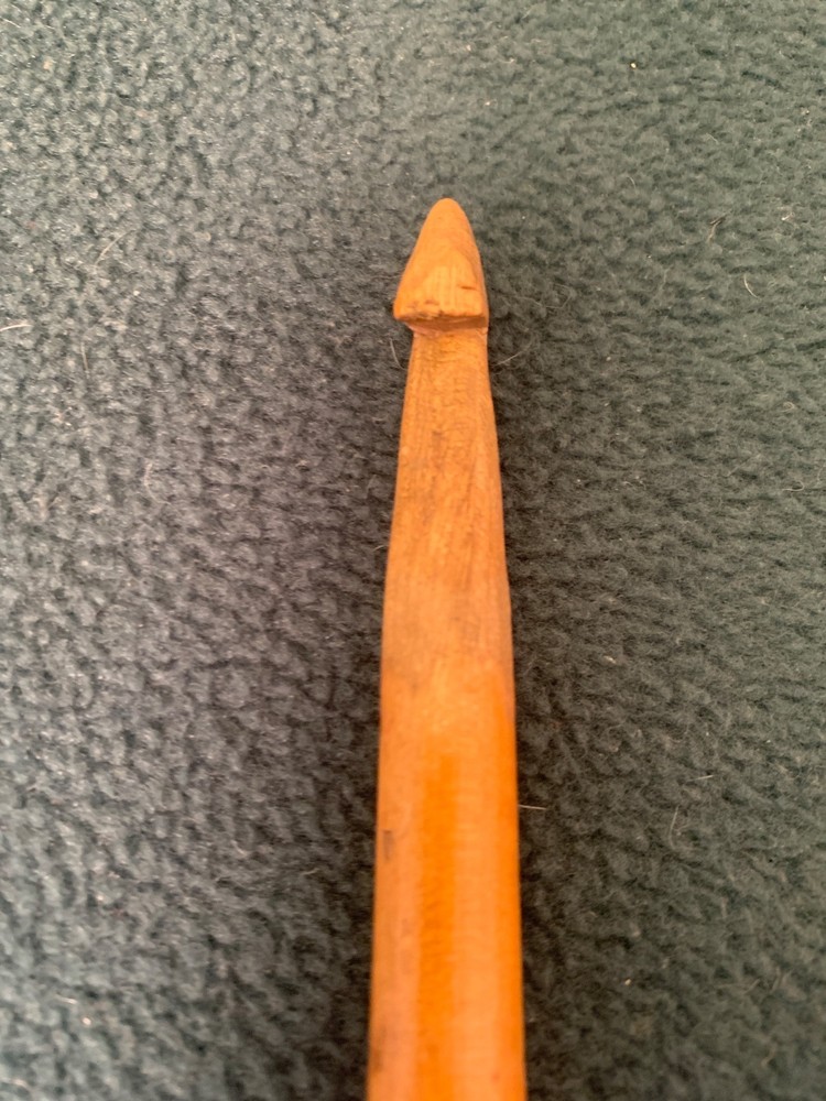 3 VTG Wooden Crochet Hooks All Different