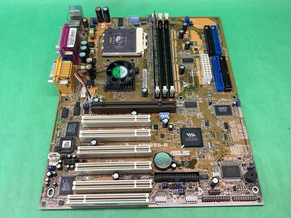 ASUS A7V266-E Desktop Motherboard + AMD Athlon CPU + RAM - UNTESTED