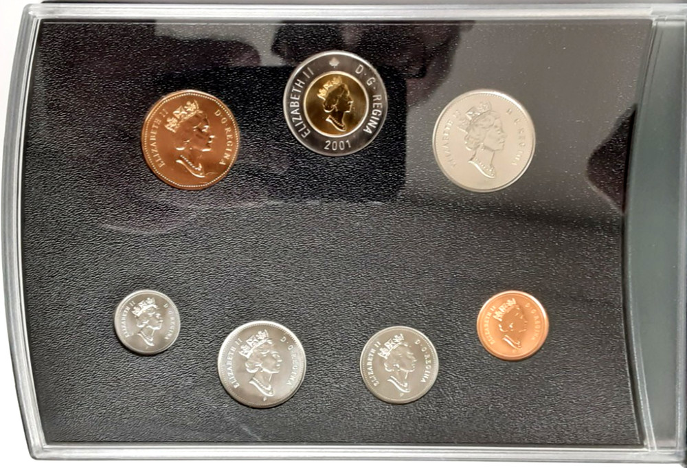2001 Canada Specimen 7 Coin Set in RCM Case w/COA