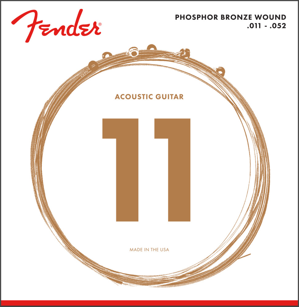 Fender 60CL Phosphor Bronze Acoustic Guitar Strings - CUSTOM LIGHT 11-52