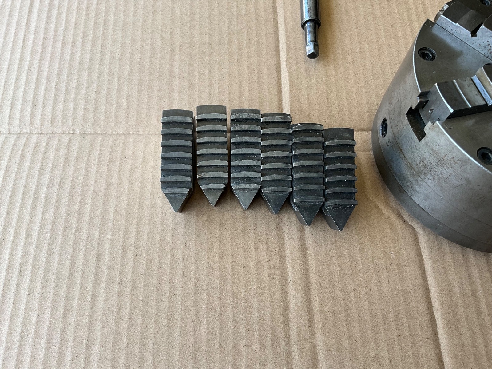 Buck 6inch 6 Jaw Adjust Tru / Hardinge Taper Mount Lathe Chuck