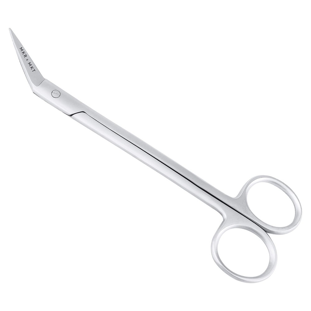 Applique Long Thin 6 Inch - Angled Offset Blade Scissors with Pouch Sleeve fo...