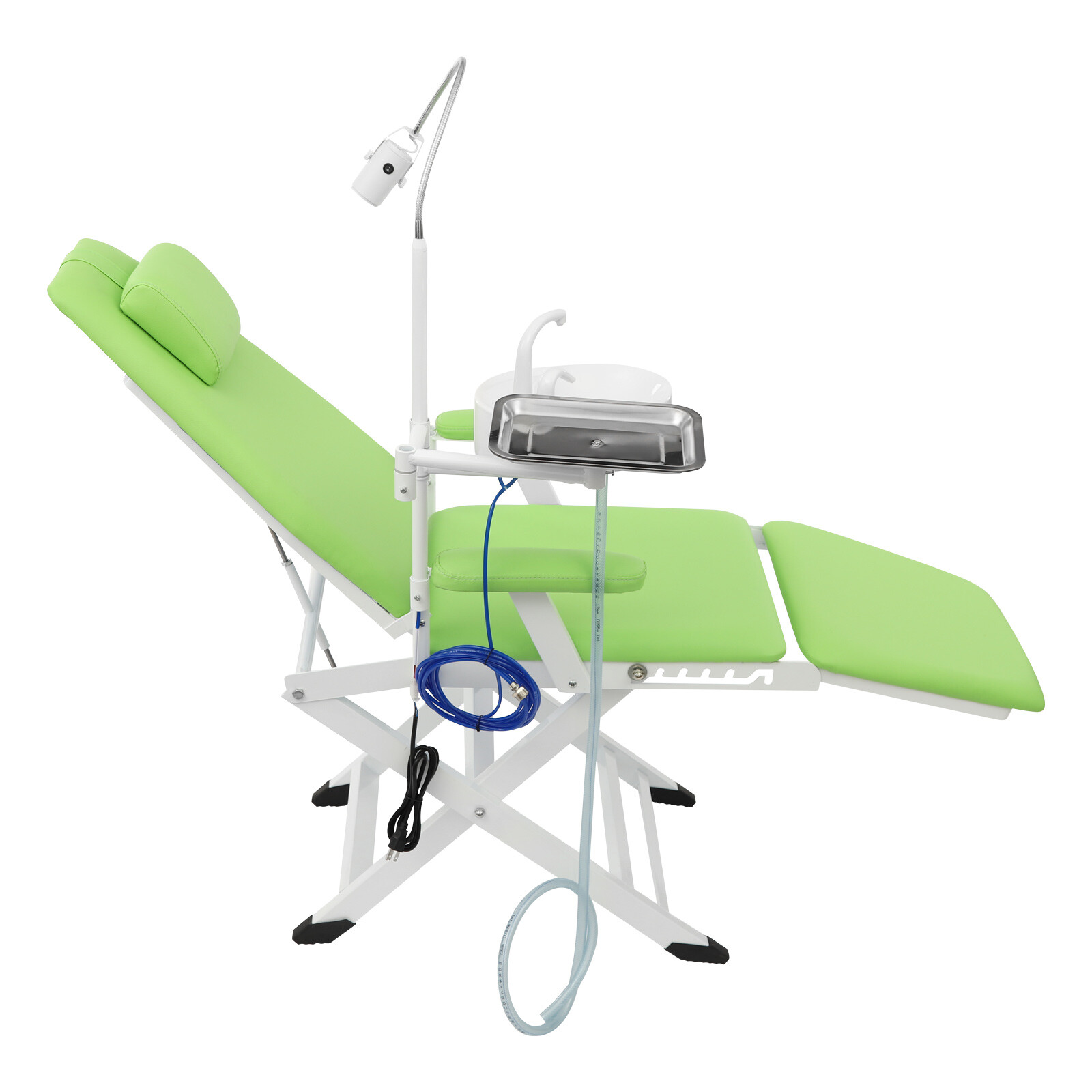 100kg Capacity Folding Mobile Chair LED Dental Chair Portable Dental Chair US