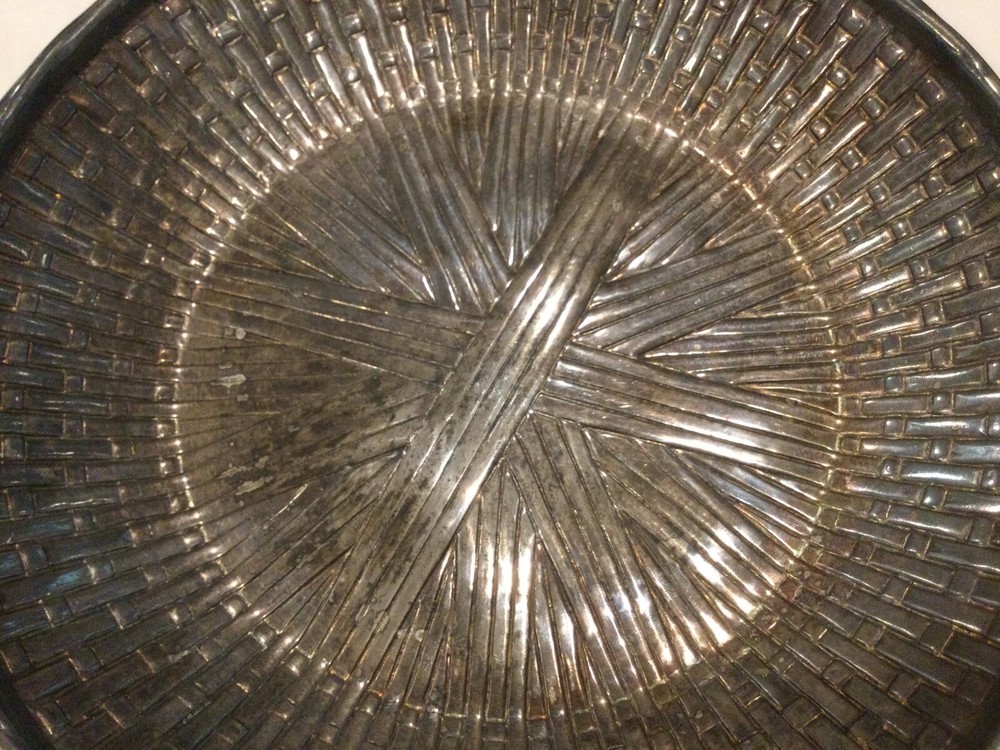Vintage Gorham Woven Bowl Silver Plate