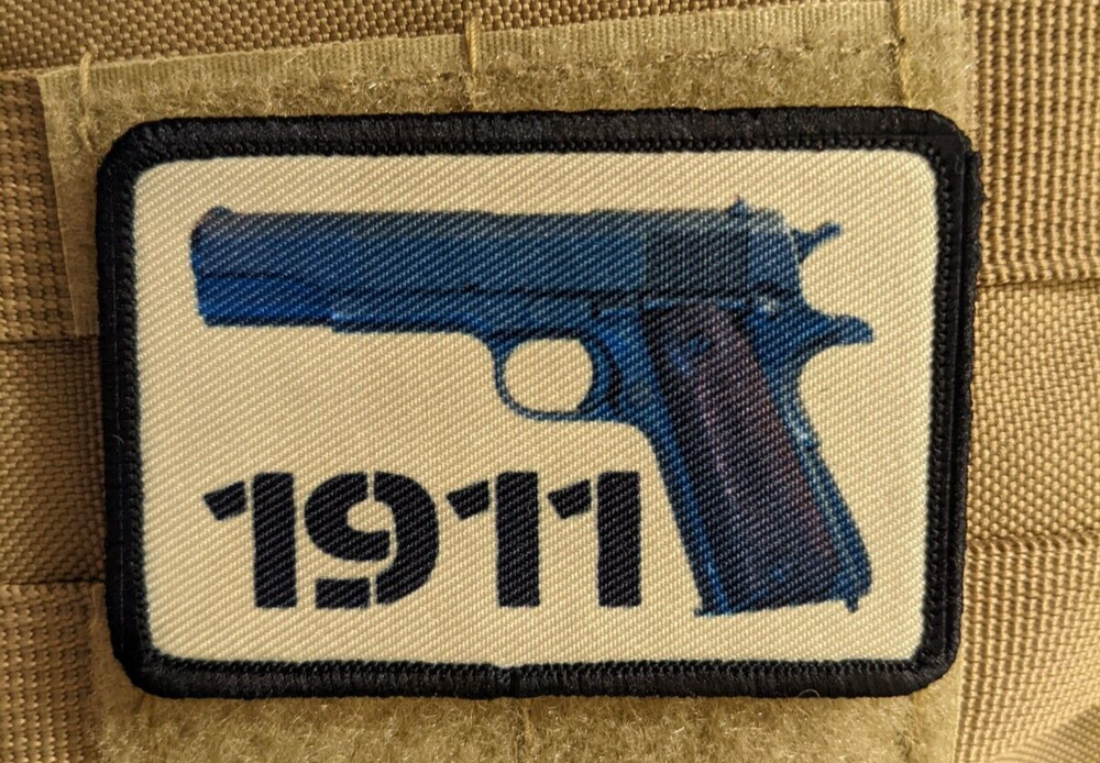 45 acp 1911 a1 pistol 2"x3" hook & loop tactical morale patch Funny