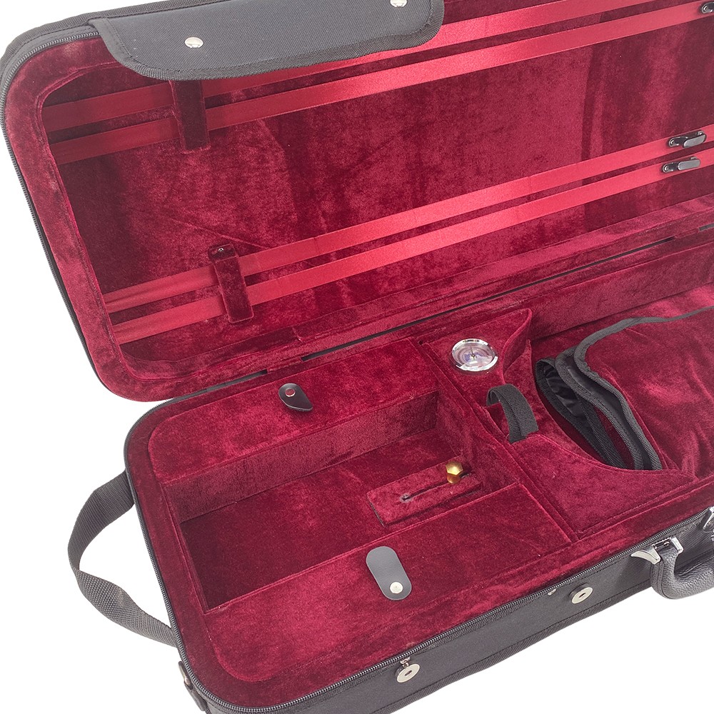 Adjustable Fit 15-16 Inch Viola Case Light Durable Soft Red Padding Strong