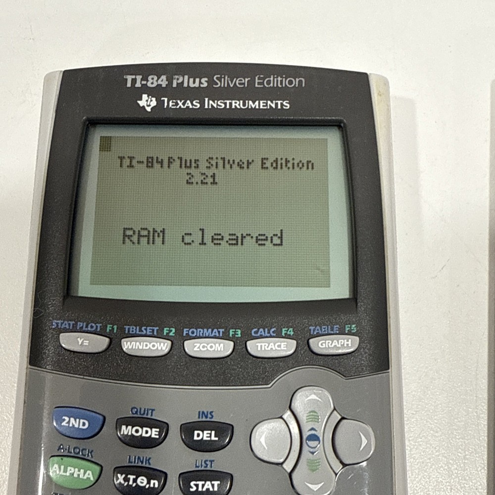 Texas Instruments TI-84 Plus Silver Edition Graphing Calculator w/ Cover TESTED
