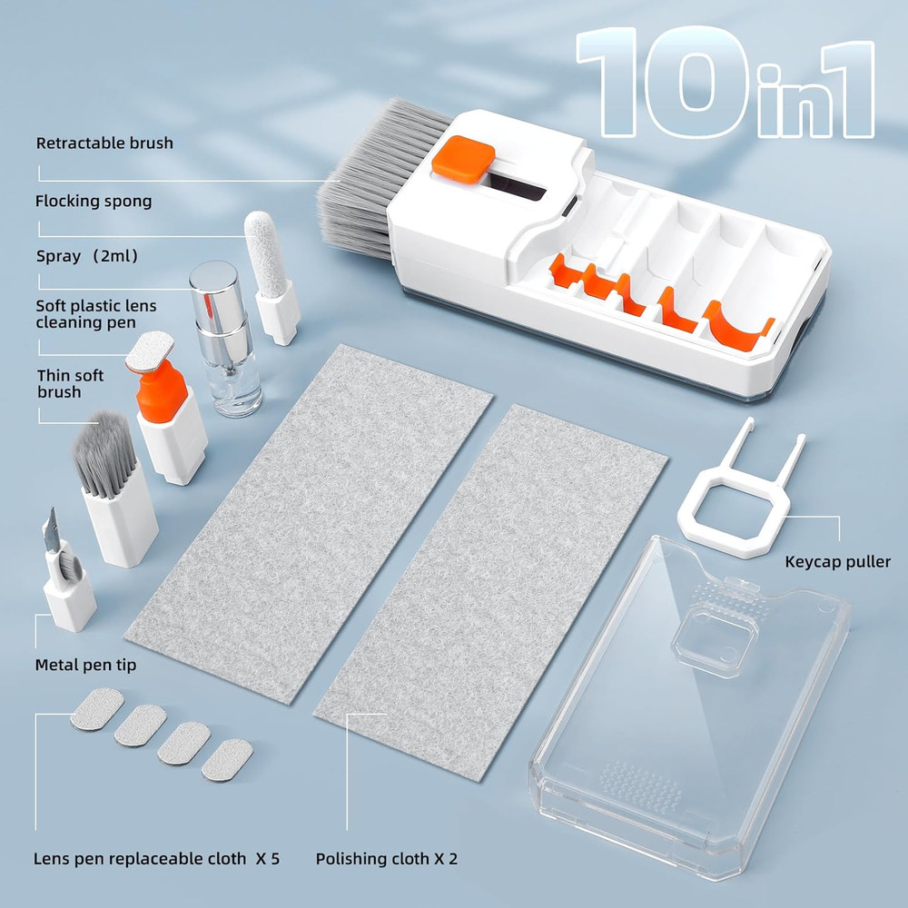 All-in-One Keyboard & Screen Cleaning Kit for Laptops, PCs & Electronics