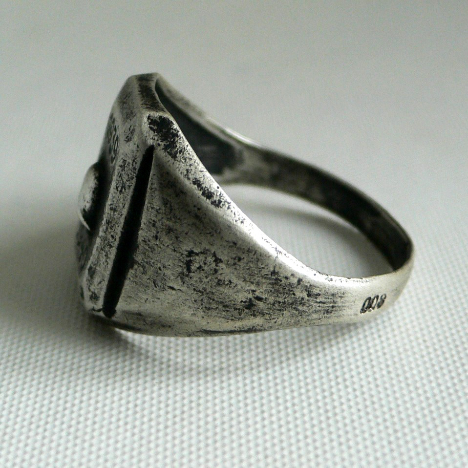 RING GERMAN WWII WW2 Pz.Div.-Panzer Tank Division Silver Ring