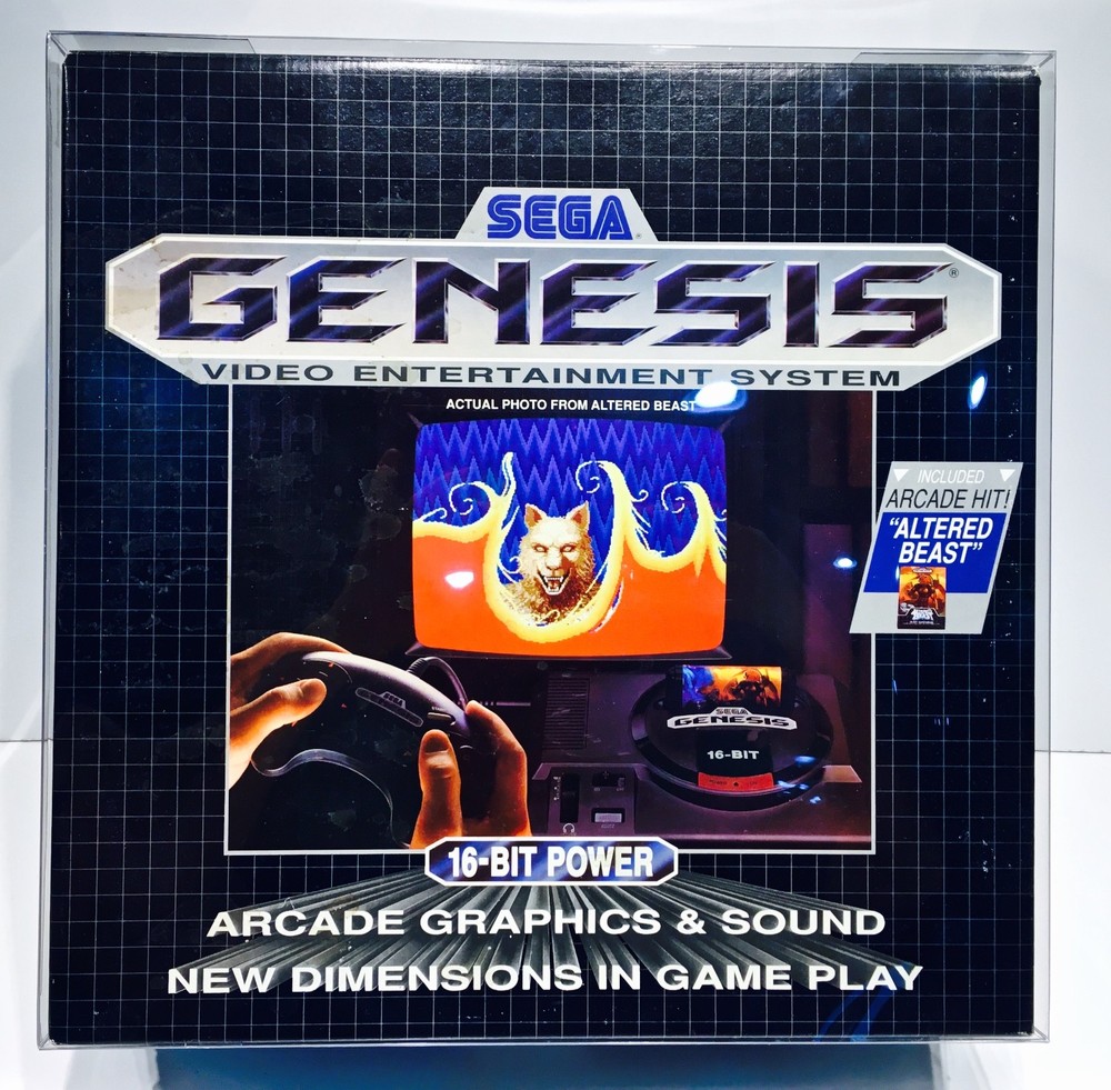 1 Console Box Protector For SEGA GENESIS ALTERED BEAST size only! Clear Boxes