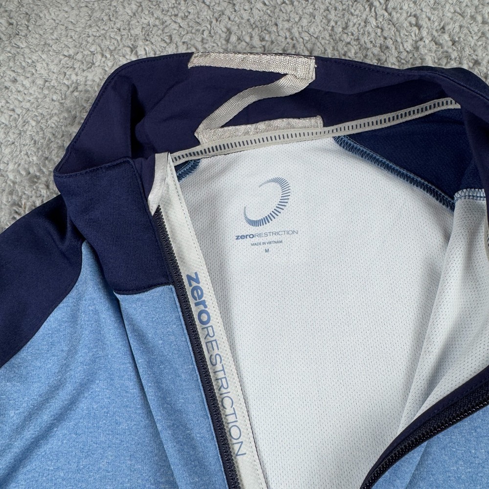 Zero Restriction Z425 1/4 Zip Pullover Size Medium Peconic Blue Golf