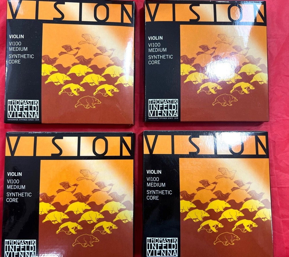 100% Authentic 4 Sets Thomastik Vision Violin String Set Medium 4/4