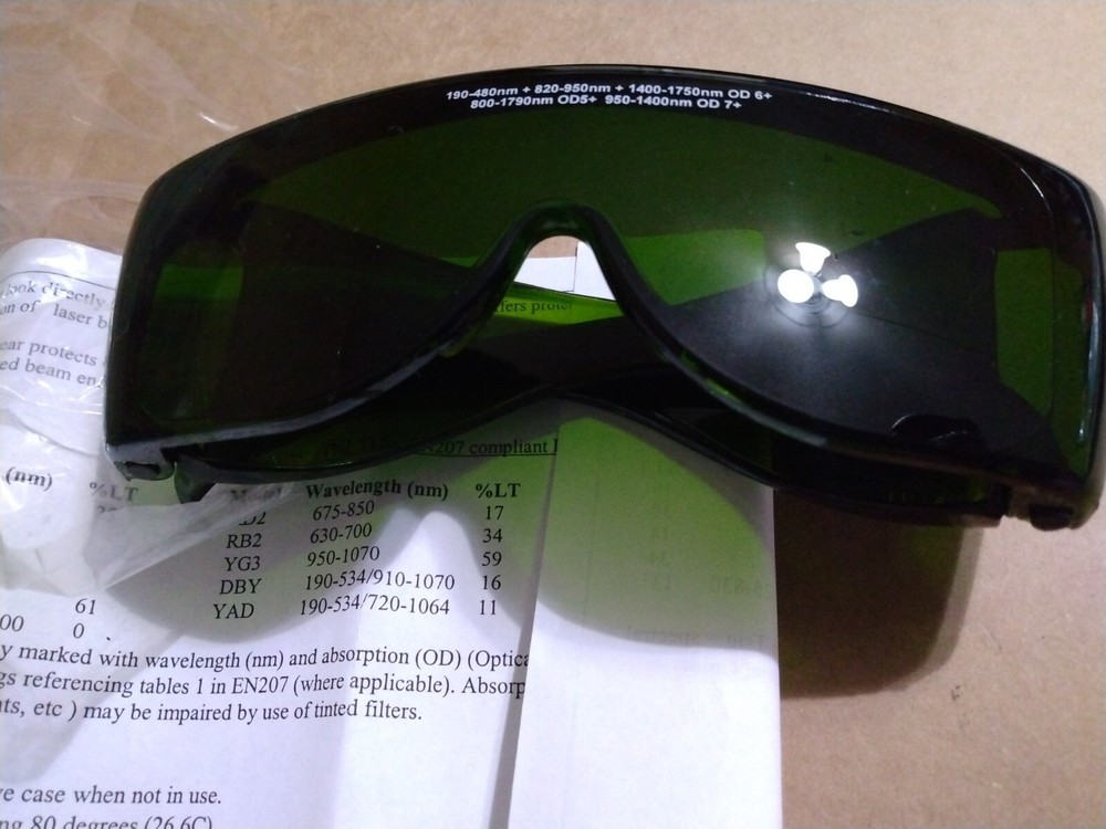 Lasermate IRD5700 Laser Shield Protective Eyewear Green.